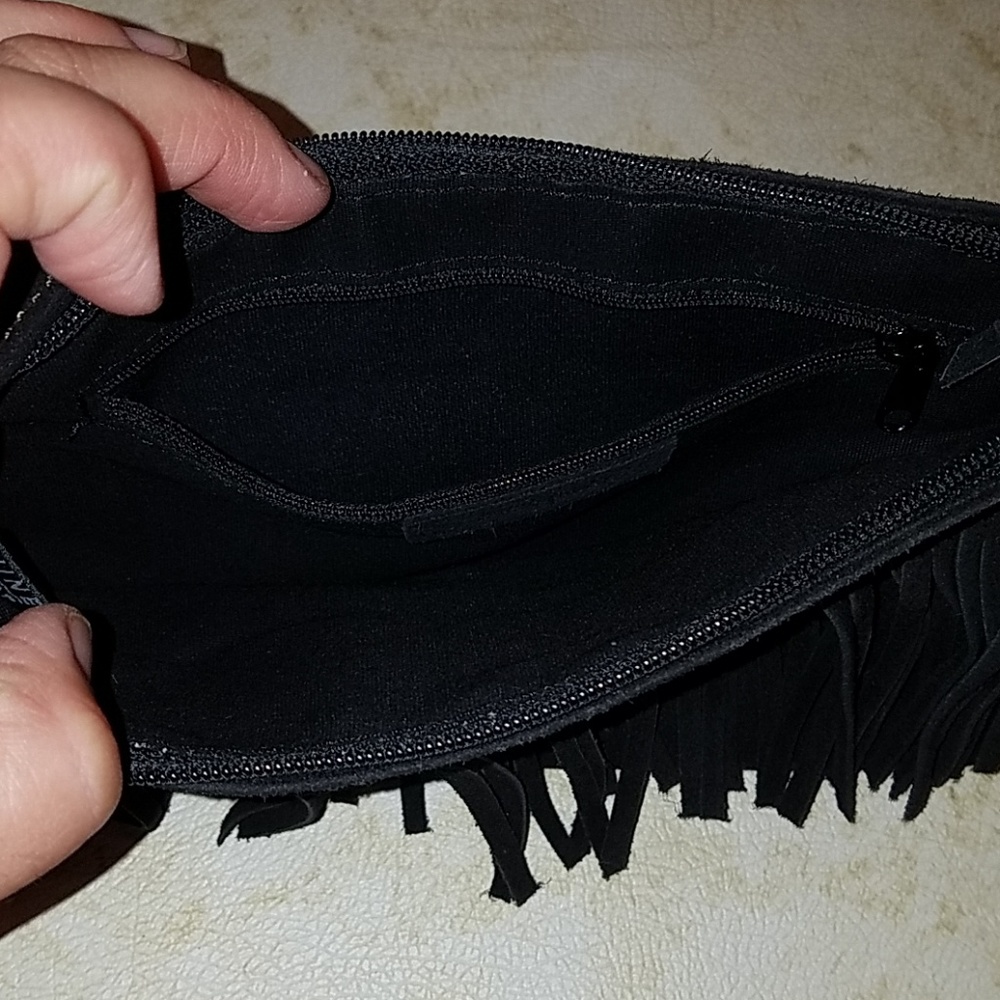 NWOT Nine West black suede bag - Picture 5 of 7